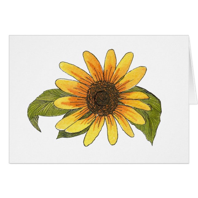 Zonnebloemkaart (Voorkant Horizontaal)