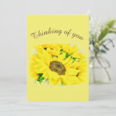 Zonnebloemkaart Kaart (Staand voorkant)