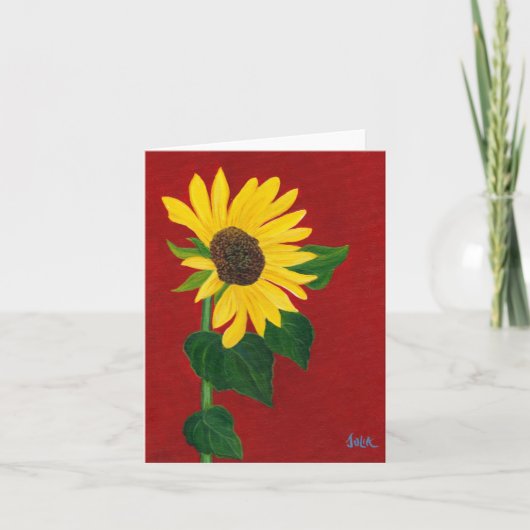 Zonnebloemkaartje Kaart (Voorkant)