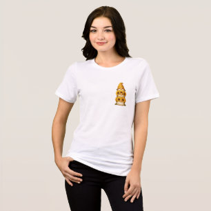 Zonnebloemkabouter Verborgen Glimlaches Onder het Tri-Blend Shirt