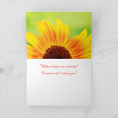 Zonnebloemkanker Aanmoediging Kaart (Binnen)