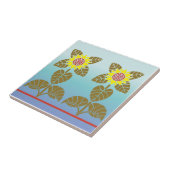 Zonnebloemkeramische tegel tegeltje (Zijkant)