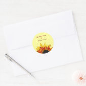 Zonnebloemkookplaat Ronde Sticker (Envelop)