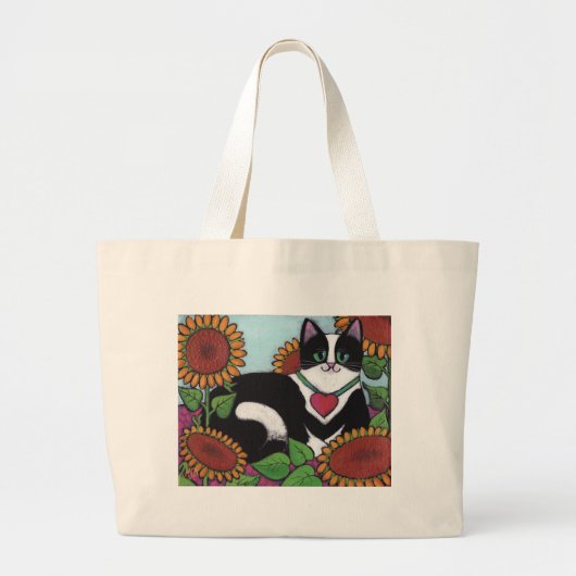 Zonnebloemkool Grote Tote Bag (Voorkant)