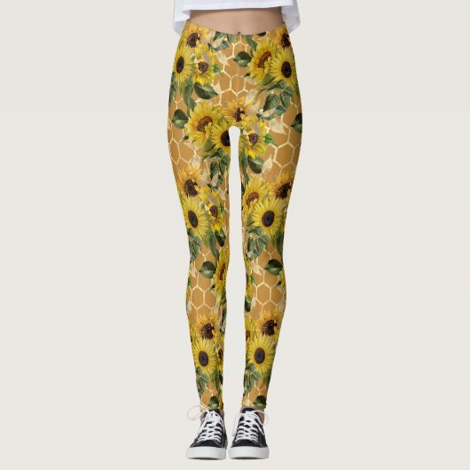 Zonnebloemkorrels | Maak het als een zonnebloem Leggings (Voorkant)