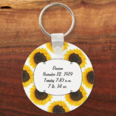 Zonnebloemkorrels Sleutelhanger (Voorkant)