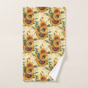 Zonnebloemkorrels Zonnebloem Omgekeerd Handdoek