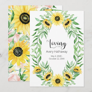 Zonnebloemkrans begrafenis gedenkteken kaart