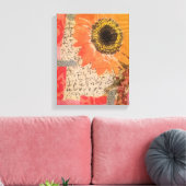 Zonnebloemkunst Canvas Afdruk (Insitu (Woonkamer))