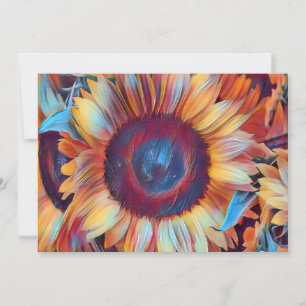 Zonnebloemkunst Feestdagenkaart