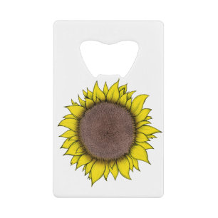 Zonnebloemkunst Kredietkaart Flessenopener