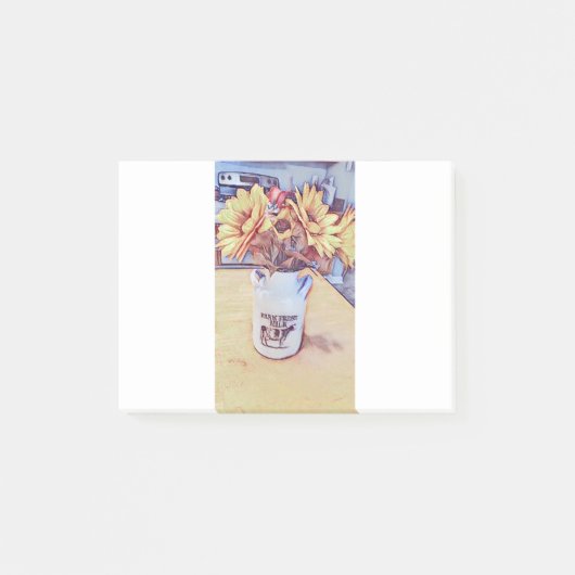 Zonnebloemkunst Post-it® Notes (Voorkant)