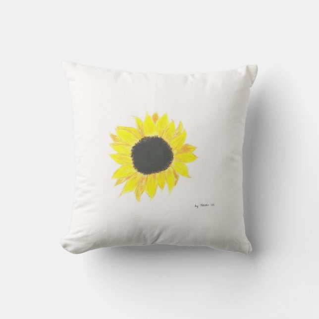 Zonnebloemkussen Kussen (Voorkant)