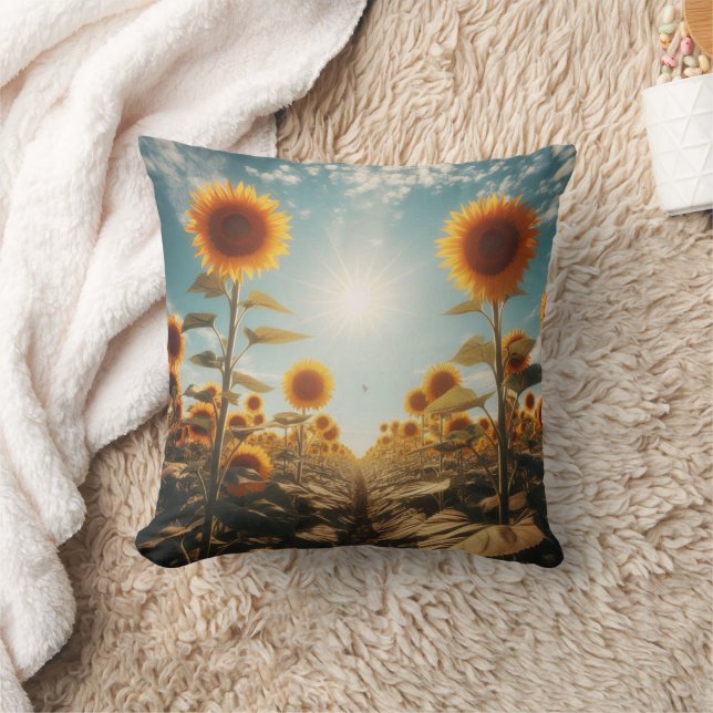 zonnebloemkussen kussen (Deken)