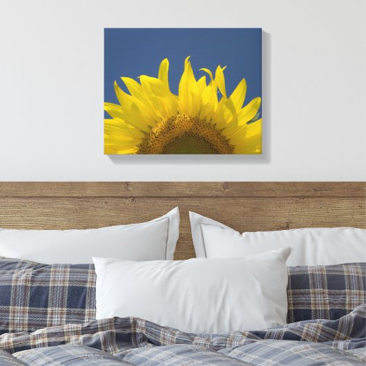 Zonnebloemkweek Canvas Afdruk (Insitu (Slaapkamer))
