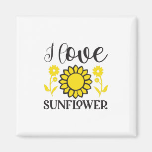 Zonnebloemlade I Love Sunflower Magneet