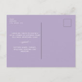 Zonnebloemlampjes en lavendel Bridal Rustic Shower Uitnodiging Briefkaart (Achterkant)