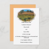 Zonnebloemlandschap behalve datum save the date (Voorkant / Achterkant)
