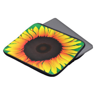 Zonnebloemlaptophoes - Aangepaste kleuren Laptop Sleeve