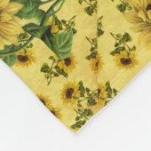 Zonnebloemliefde Fleece Deken (Hoek)