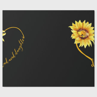 Zonnebloemluiken | Liefde vader en dochter Cadeaupapier
