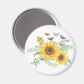 zonnebloemmagneten magneet (Voorkant / Achterkant)