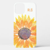 Zonnebloemmonogram Otterbox Hoesje (Achterkant)