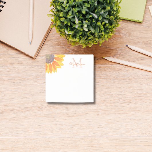 Zonnebloemmonogram Post-it® Notes