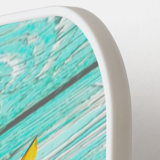 Zonnebloemmonogram Rustisch Pickleball Paddle (Links Detail)