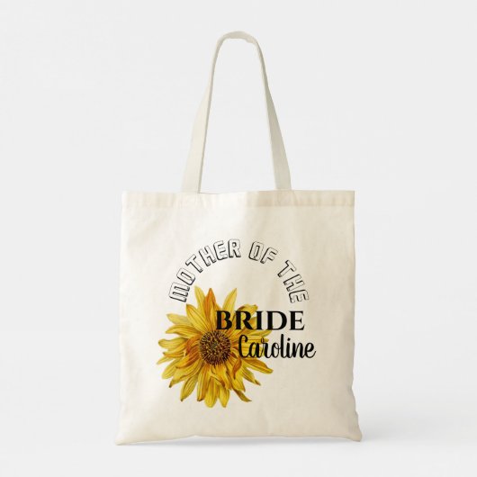 zonnebloemoeder van de bruid tote bag (Achterkant)