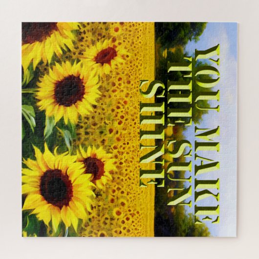 Zonnebloemolie verf, Zonneschijn puzzel Legpuzzel (Horizontaal)