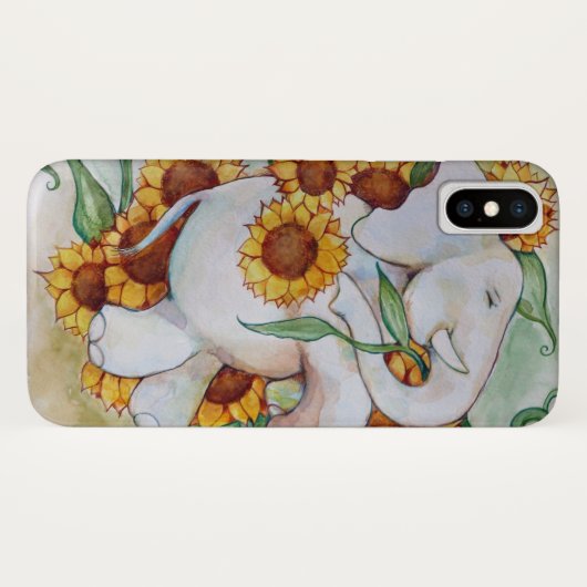 Zonnebloemolifant Case-Mate iPhone Case (Achterkant (horizontaal))