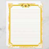 Zonnebloempapier (Voorkant / Achterkant)