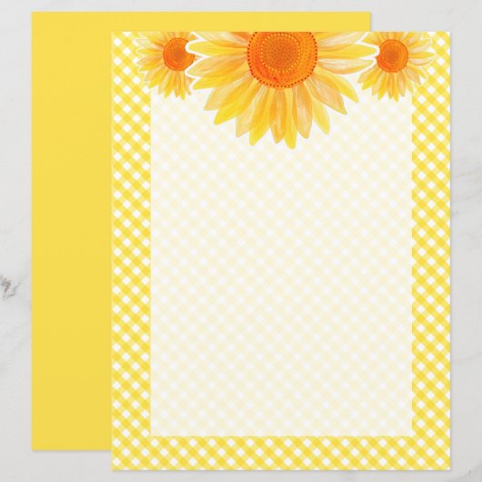 Zonnebloempapier (Voorkant / Achterkant)