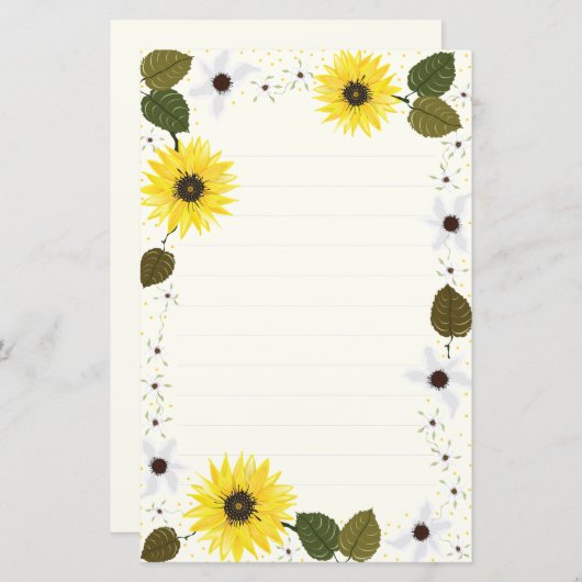 Zonnebloempapier (Voorkant / Achterkant)