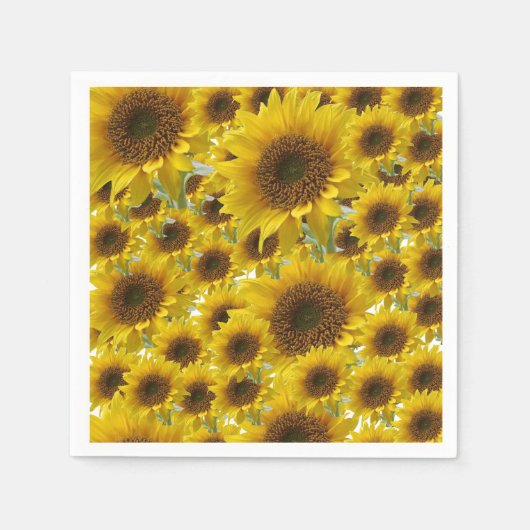 Zonnebloempapier Napels Servet (Voorkant)