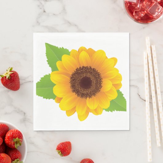 Zonnebloempapier Napels Servet (Insitu)