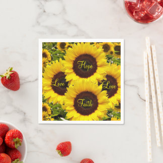 Zonnebloempapier Napels Servet