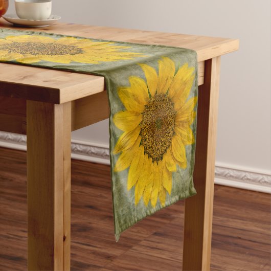  zonnebloempatronloper korte tafelloper (Voorbeeld)
