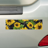 zonnebloempatroon bumpersticker (Op auto)