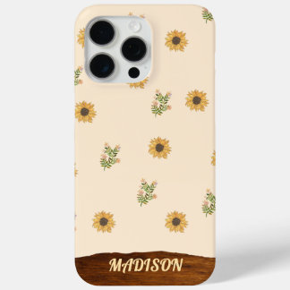 Zonnebloempatroon iPhone 15 Pro Max Hoesje