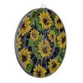 zonnebloempatroon dartbord (Voorkant Links)