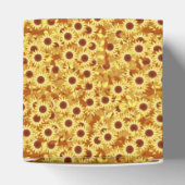 Zonnebloempatroon - goud, geel en bruin bedankdoosjes (Bovenkant)