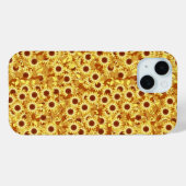 Zonnebloempatroon - goud, geel en bruin Case-Mate iPhone case (Achterkant (horizontaal))