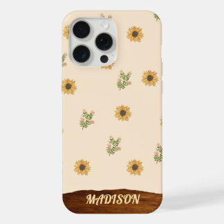 Zonnebloempatroon iPhone 15 pro max hoesje