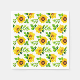 ZonnebloemPatroon Land Farmhouse Birthday Party Servet