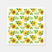 Zonnebloempatroon Landelijke Boerderij Verjaardags Servet (Voorkant)