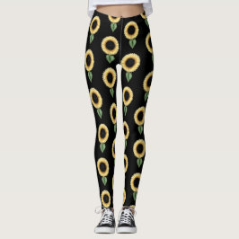 Zonnebloempatroon Leggings