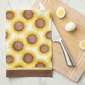 Zonnebloempatroon Theedoek