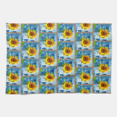 Zonnebloempatroon Theedoek (Horizontaal)